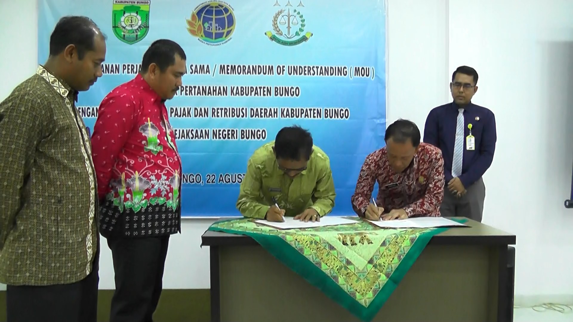 Pemkab Bungo Lakukan MoU dengan Kantor Pertanahan dan Kejari
