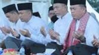 Bupati Merangin H Al Haris besama Wabup H Mashuiri doa bersama pada kegiatan keagamaan H Al Haris: Sikapi Corona, Mari Kita Doa Bersama