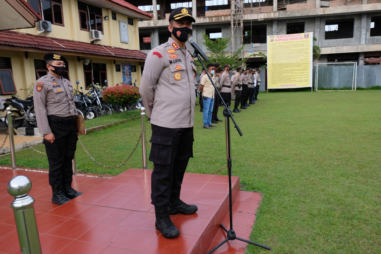 Kapolres Bungo Pimpin Apel Pasukan Ops Lilin 2020
