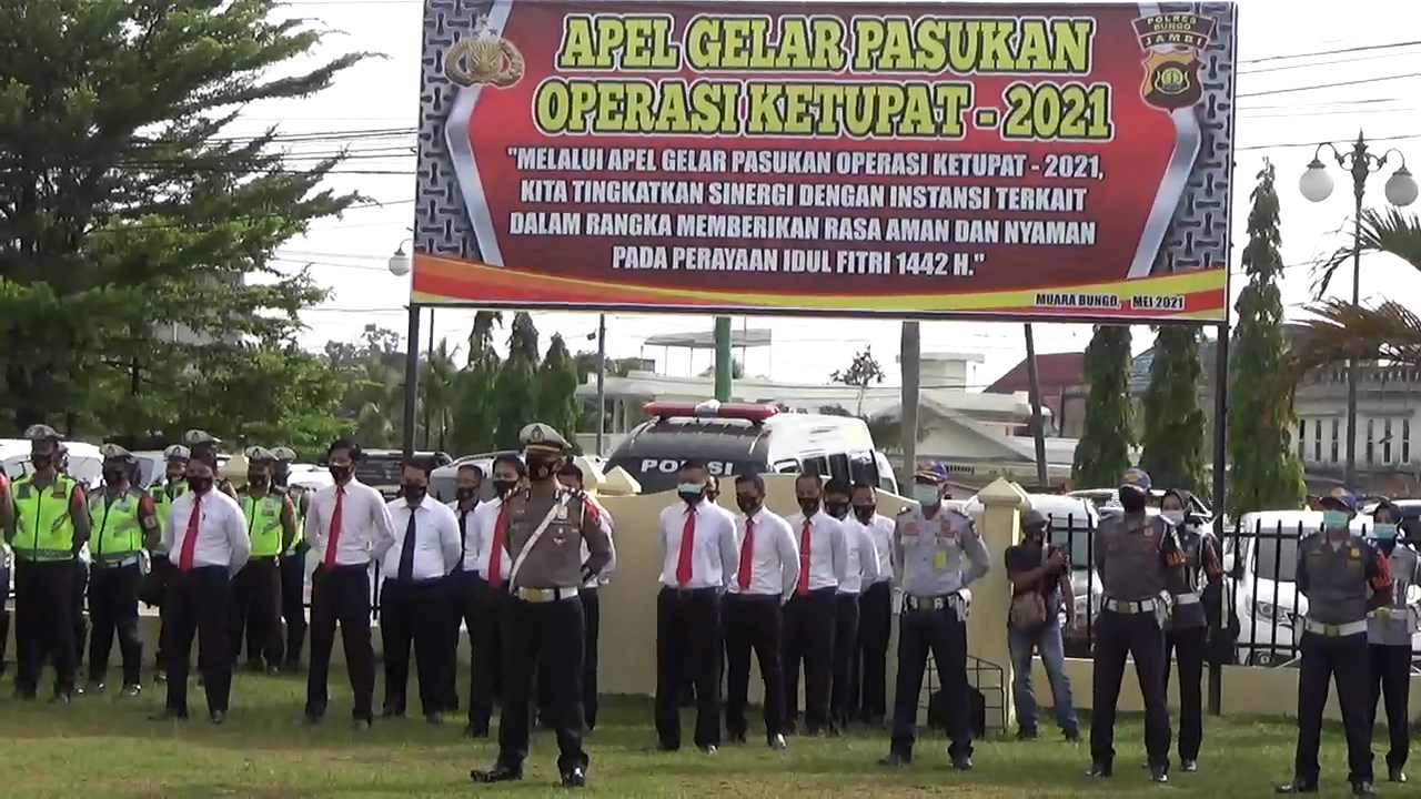 Polres Bungo Kerahkan Sebanyak 145 Personil Dalam Operasi Ketupat 2021