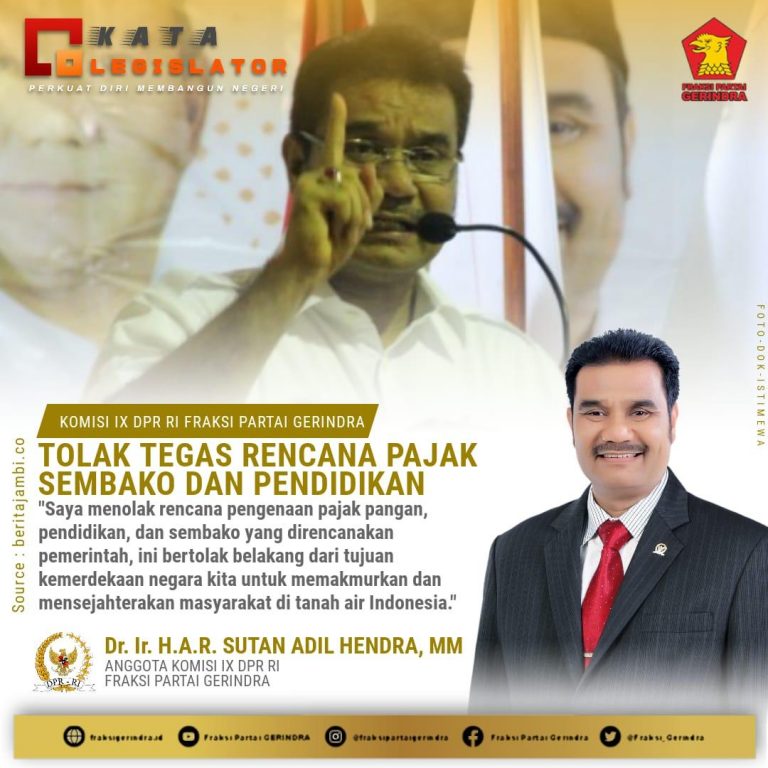 Tegas! SAH Tolak Rencana Pajak Sembako dan Pendidikan