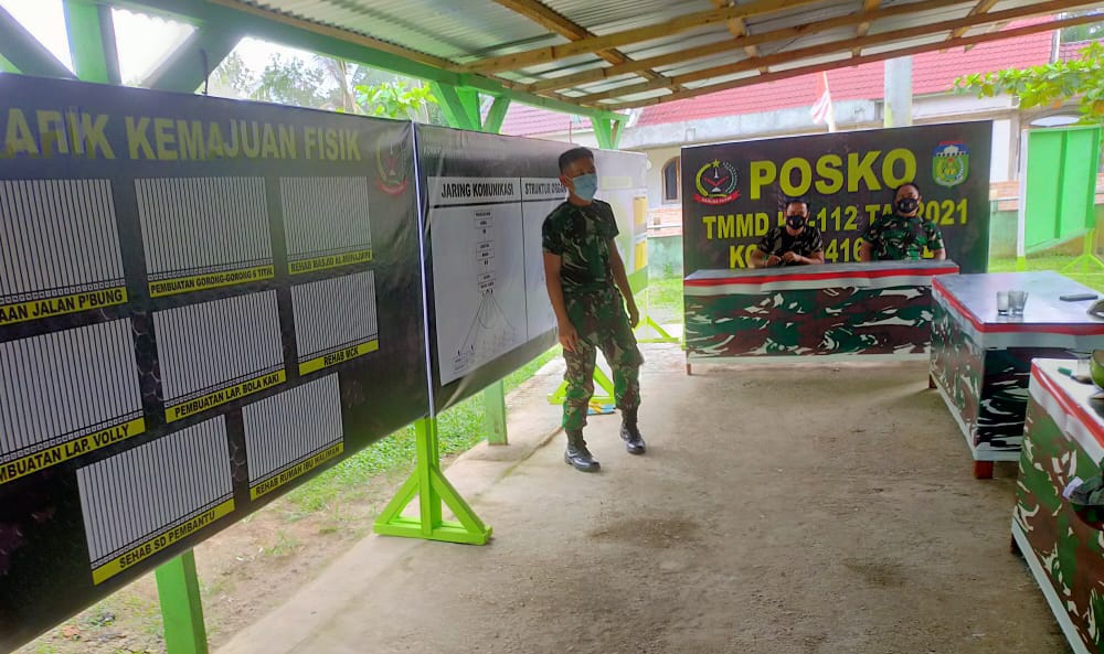 Posko TMMD Telah Berdiri di Koramil 416/03 Sungai Bengkal