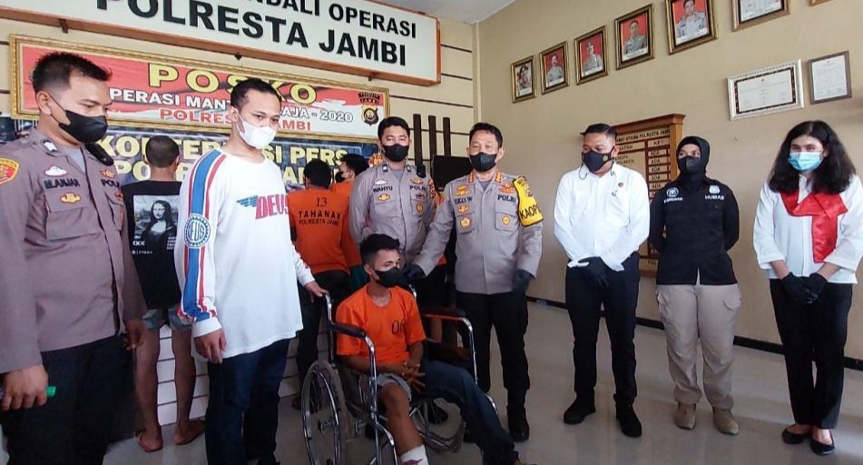 Diduga Geng Motor, 10 Pemuda Diamankan Satreskrim Polresta Jambi