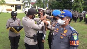 foto waka polres bungo pimpin apel ops zebra