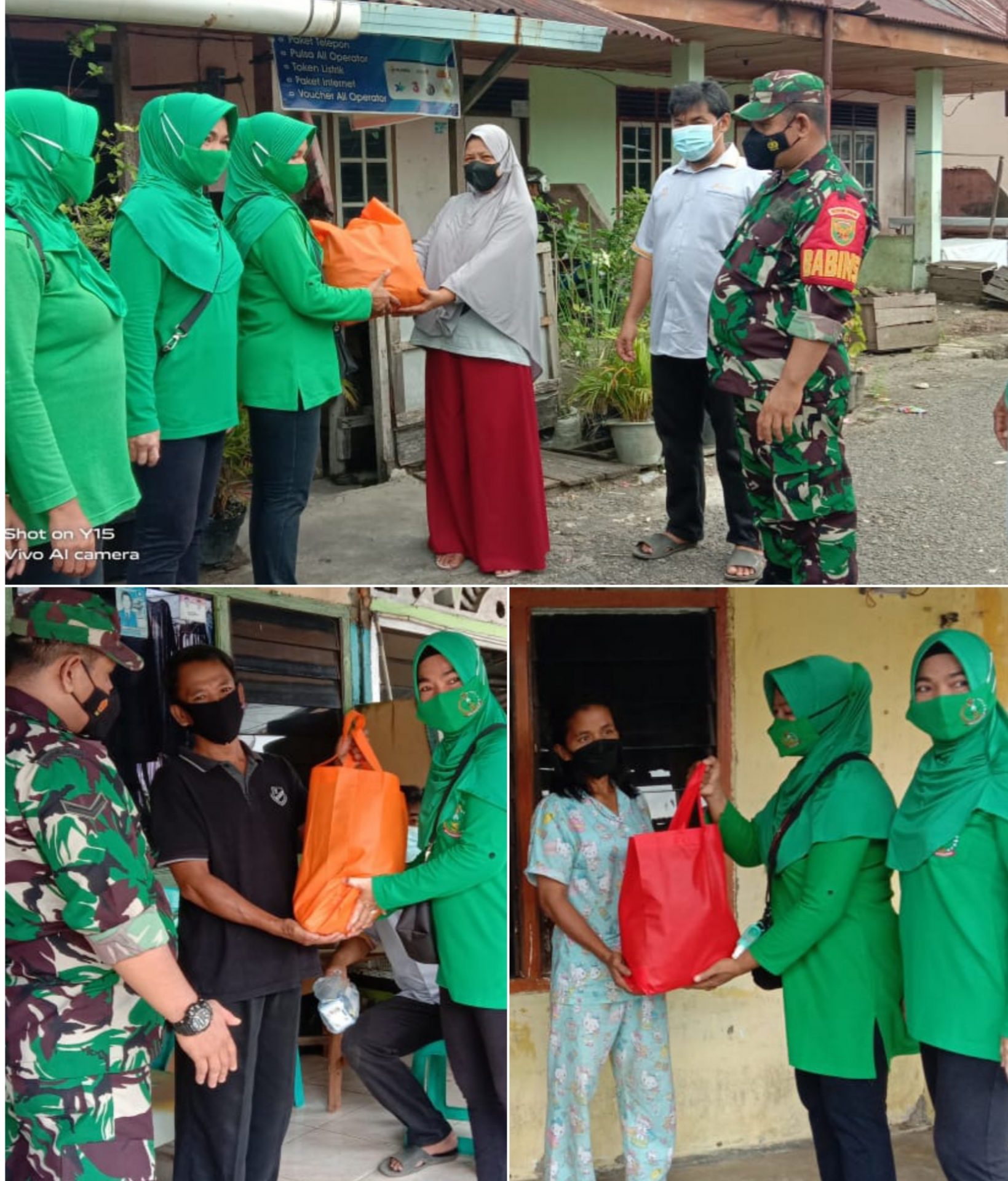 foto babinsa bagi sembako