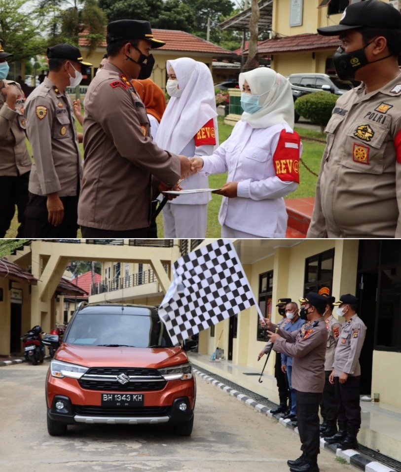 foto kapolres bungo kirim tim vaksinasi