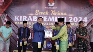 foto bupati bungo mashuri kirab pemilu 2024