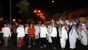 foto bupatibungo ikut pawaiobor bulanramadhan 1445h