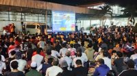 Bupati  Anwar Sadat Nobar Semi Final Piala Asia U-23 Timnas Indonesia VS Uzbekistan di Halaman Rumah Dinas