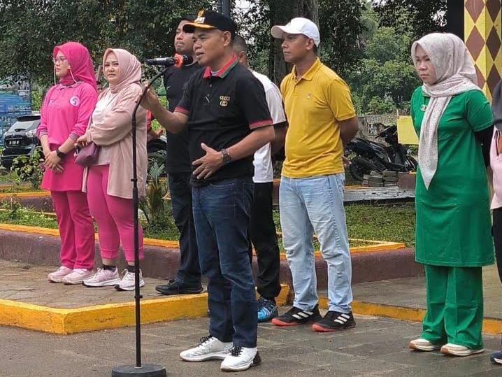 H. Aspan Hadiri Senam Sehat Gembira di Lapangan Merdeka