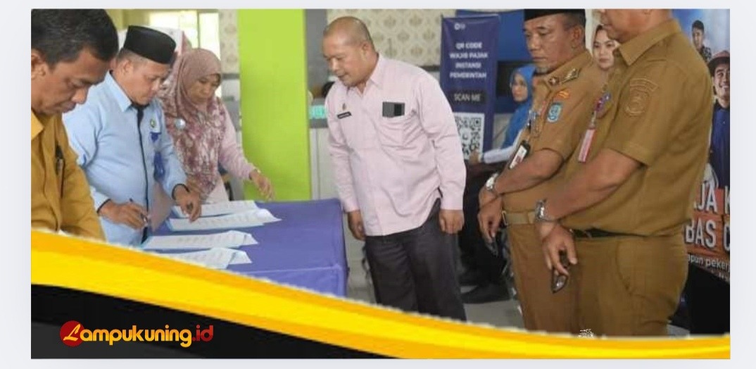 Pj Bupati Merangin Teken MoU dengan Delapan Pimpinan Instansi