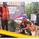 Dandim 0419/Tanjab Ground Breaking Jembatan Perintis Garuda, Warga Tungkal I Sambut Harapan Baru.