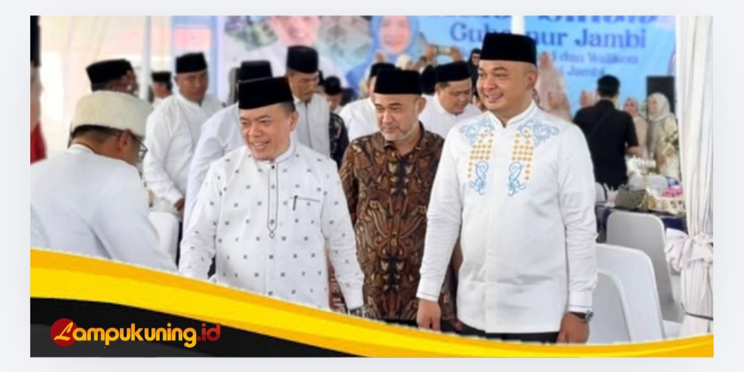 Bupati Tebo Agus Rubiyanto Hadiri Open House dan Halal Bi Halal Gubernur Jambi