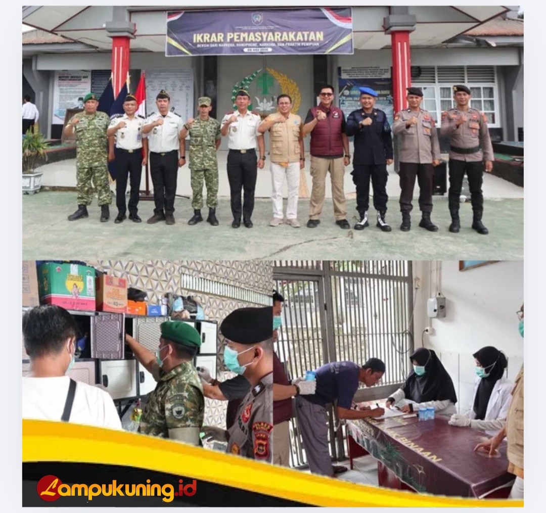 Lapas Kelas IIB Muara Bungo Gelar Apel Ikrar Anti Halinar Dilanjutkan dengan Penggeledahan Blok Hunian dan Tes Urine