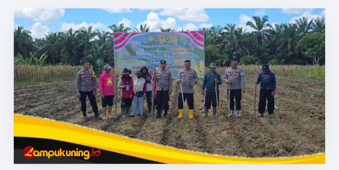 Polsek Pelepat Dukung Swasembada pangan, Tanam Jagung di Dusun Gapura Suci