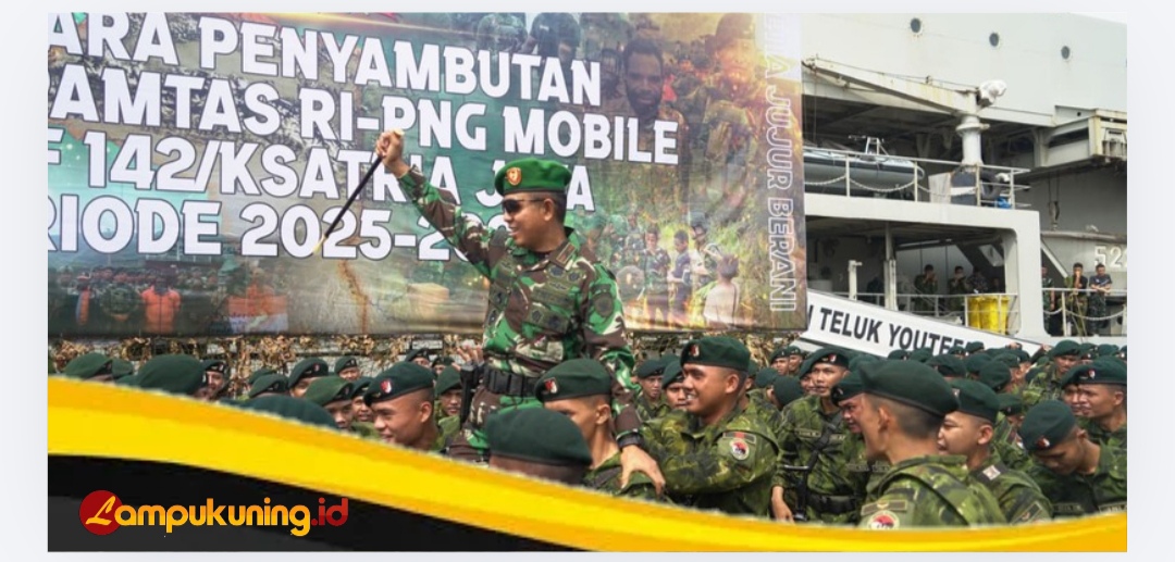 Berhasil Jaga Perbatasan dan Bantu Masyarakat Papua, Satgas Yonif 142/KJ Pulang dengan Prestasi Gemilang