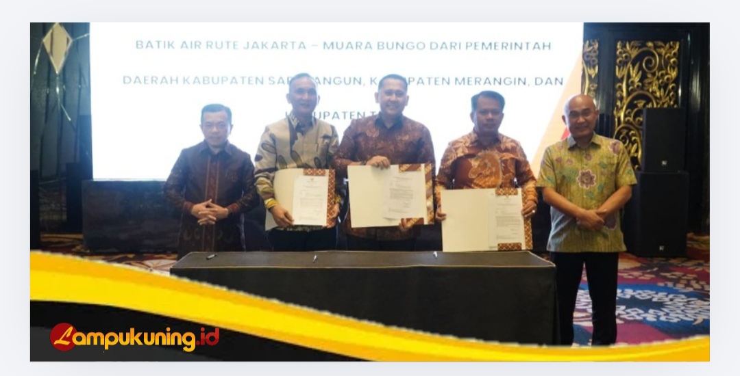 Dukung Batik Air, Bupati Bungo Kembali Berkolaborasi dengan Pemerintah Tebo, Merangin dan Sarolangun
