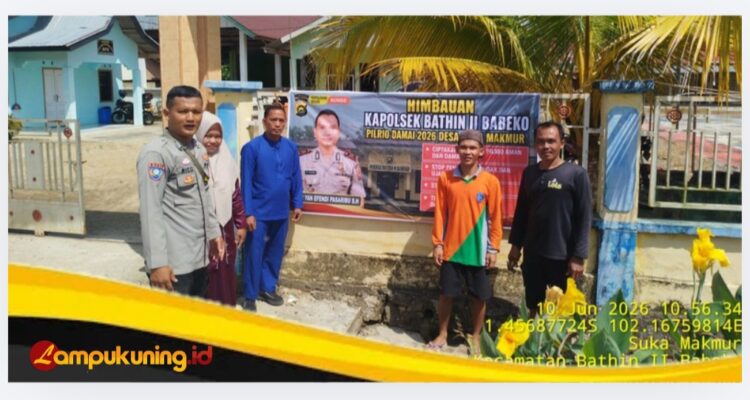 Bhabinkamtibmas Polsek Babeko Pasang Spanduk Imbauan Kamtibmas di Seluruh Dusun, Antisipasi C3 dan Jaga Kondusivitas Pilrio