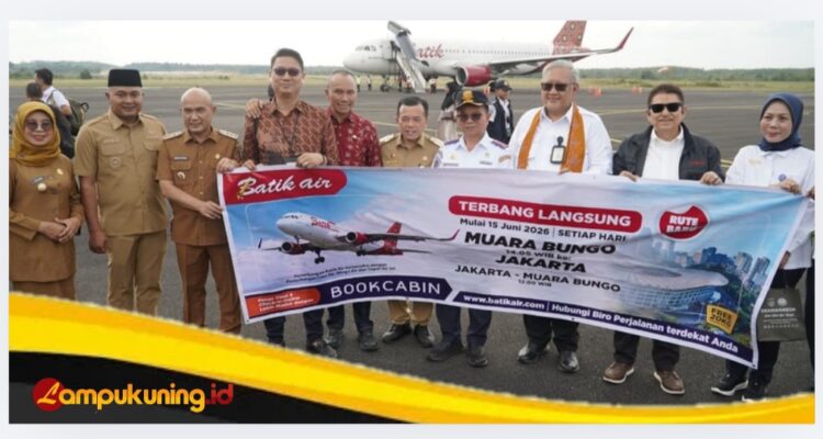 IMG_20260615_184757 Jakarta–Muara Bungo Terhubung, Batik Air Terbang Perdana, Gubernur Al Haris: Ini Kunci Pemerataan