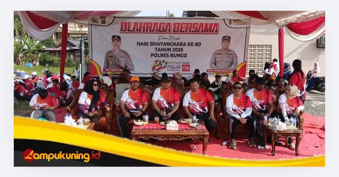 Semarak Hari Bhayangkara ke-80, Polres Bungo Gelar Olahraga Bersama Ribuan Masyarakat di Pelepat Ilir