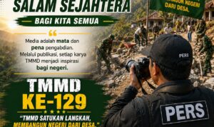 Pers Berperan Aktif Dukung Gerakan TMMD Ke-129 TA 2026 Kodim 0416/Bute