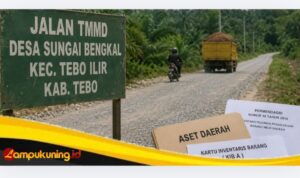 Polemik Jalan TMMD Tebo Terkuak: Belum Tercatat sebagai Aset Daerah, Pengajuan PT Montd'Or Oil Masih Buntu.