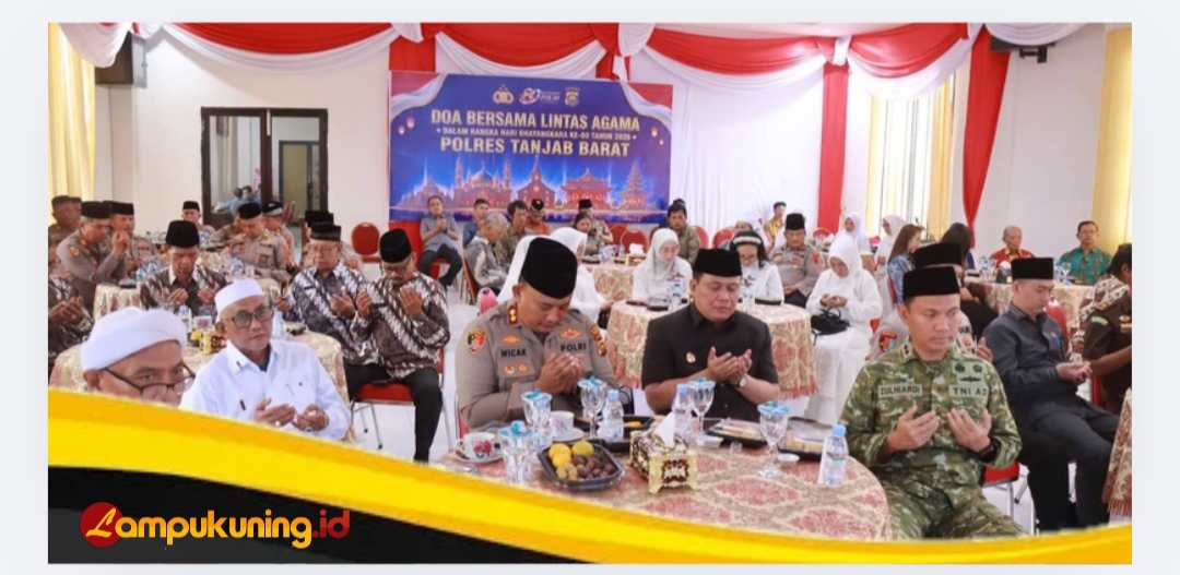 Wabup Katamso Hadiri Doa Bersama Lintas Agama Peringati HUT Bhayangkara ke-80.