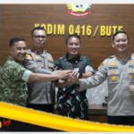 Kapolres Bungo dan Kapolres Tebo Sambangi Kodim 0416/Bute, Perkuat Sinergi TNI-Polri