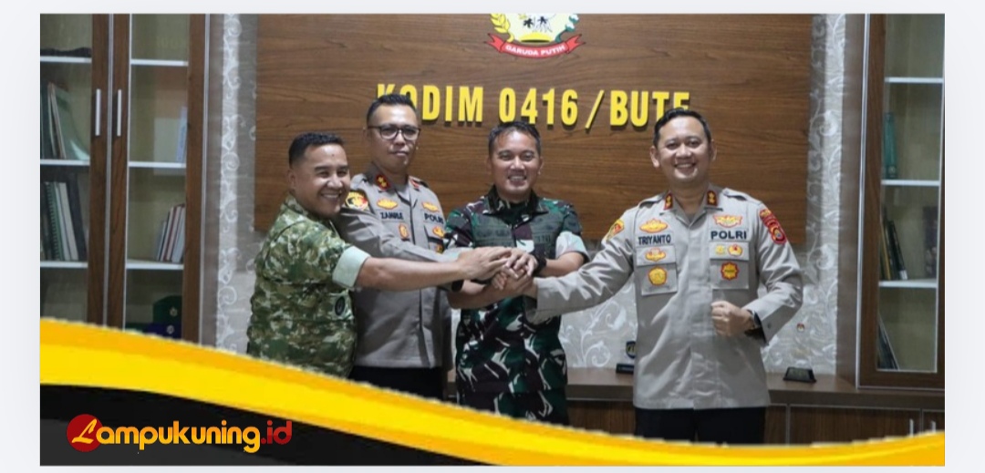 Kapolres Bungo dan Kapolres Tebo Sambangi Kodim 0416/Bute, Perkuat Sinergi TNI-Polri
