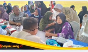 Pengobatan Gratis Warnai Pembukaan TMMD Ke-129 Kodim 0416/Bungo Tebo di Desa Tanjung Agung