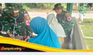 Tak Hanya Bangun Infrastruktur, Satgas TMMD Ke-129 Kodim 0416/Bute Berikan Pelayanan Kesehatan Gratis Door to Door