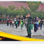 Satgas TMMD Ke-129 Pimpin Senam Pagi Bersama Siswa Baru MTsN 1 Bungo, Tanamkan Pola Hidup Sehat dan Disiplin