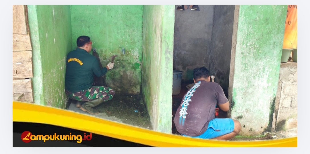 Satgas TMMD Ke-129 Mulai Kerjakan Rehabilitasi MCK untuk Tingkatkan Sanitasi Warga