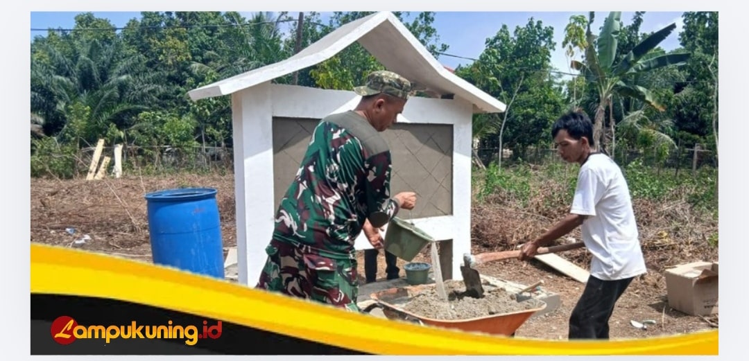 Pembangunan Tugu TMMD Ke-129 Kodim 0416/Bute Memasuki Tahap Finishing