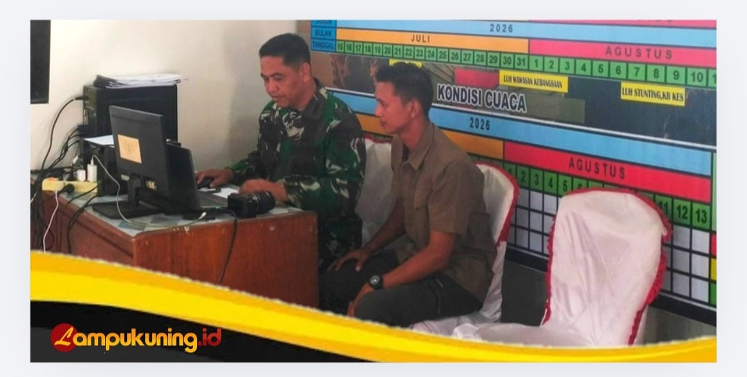 Tim Media Center Pendim Terus Bekerja Menyebarluaskan Perkembangan Pelaksanaan TMMD Ke-129 Kodim 0416/Bute