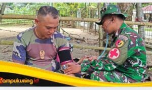 TMMD129_BUNGO_20260719_151921 Menjaga Kesehatan Personel TMMD Ke-129 Kodim 0416/Bute Tetap Prima, Tim Kesehatan Secara Rutin Melakukan Pemeriksaan