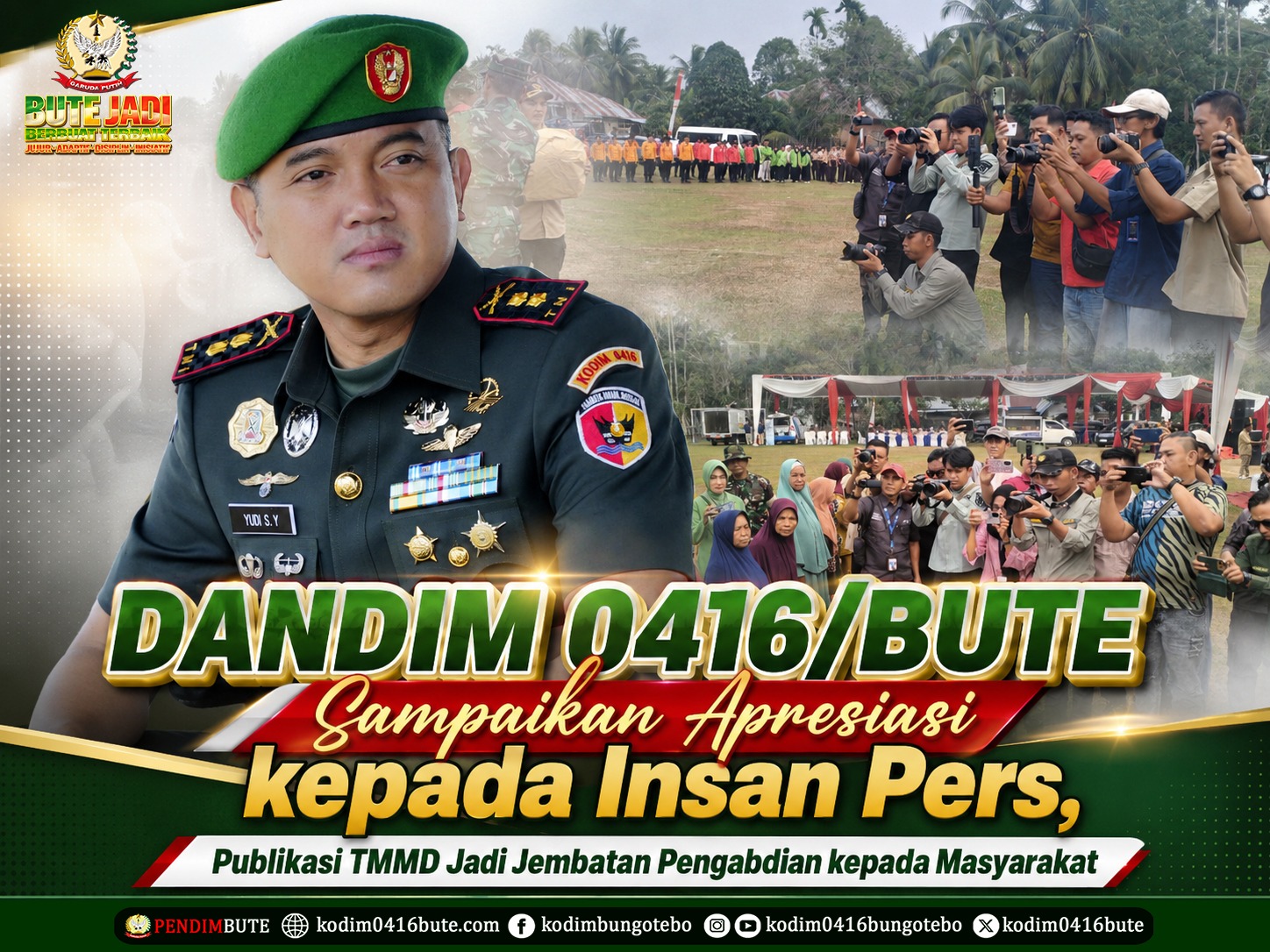 Dandim 0416/Bute Apresiasi Kepada Insan Pers Yang Mengawal Program TMMD Ke-129
