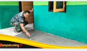 Personel Satgas TMMD Ke-129 Kodim 0416/Bute Sempurnakan Pembangunan RTLH