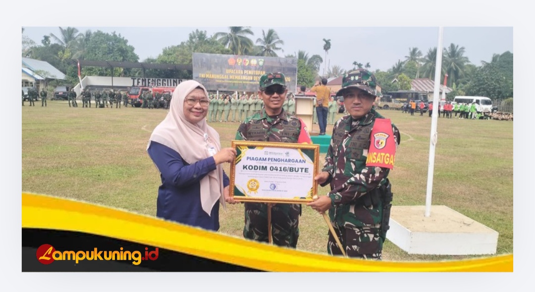 BPJS Kesehatan Berikan Penghargaan Kepada Program TMMD Je-129 Kodim 0416/Bute