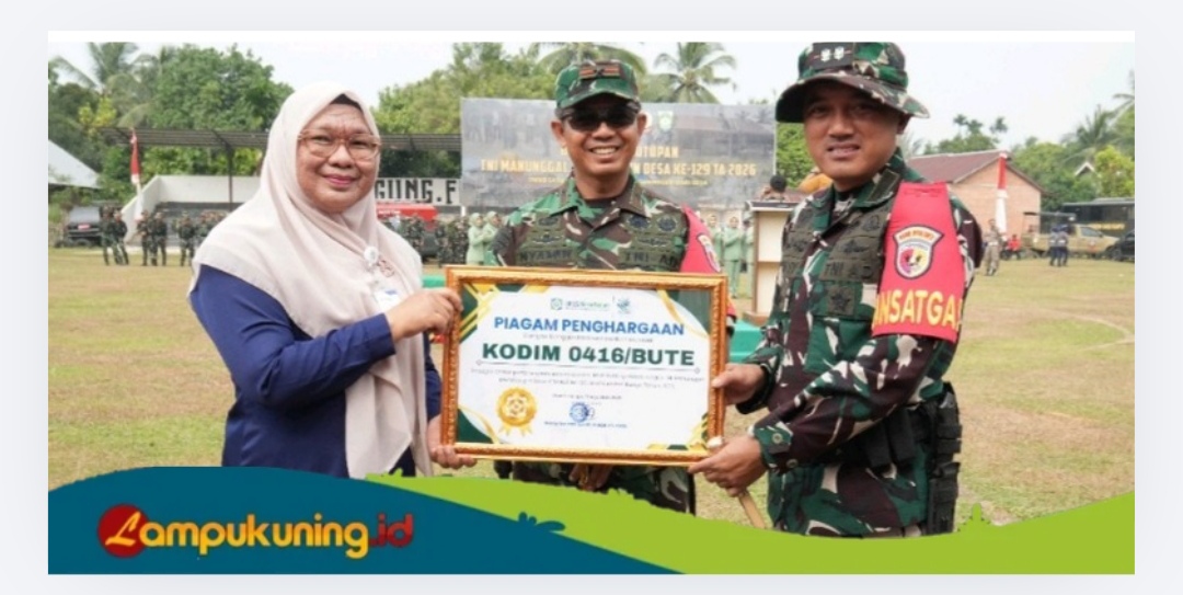 KODIM 0416/BUTE Donasikan Iuran JKN bagi 100 Warga dalam Rangka TMMD ke-129