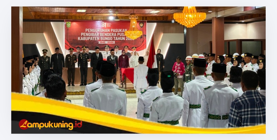 Bupati Bungo Resmi Kukuhkan 68 Anggota Paskibraka Kabupaten Bungo Tahun 2026