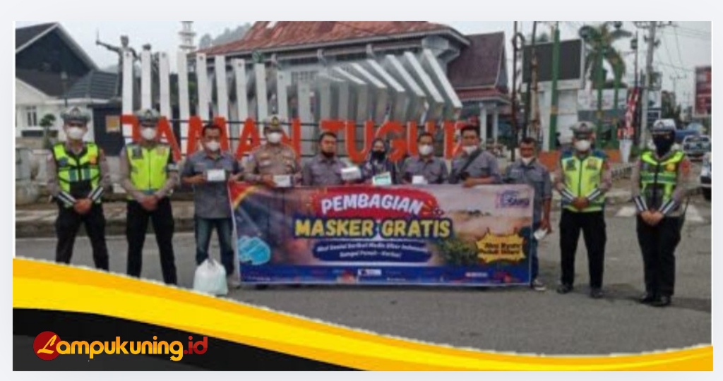 SMSI Kerinci-Sungai Penuh Peduli, 10 Ribu Masker Dibagi kepada Pengendara
