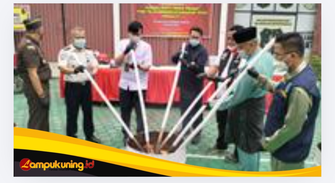 Kapolres Bungo Hadiri Pemusnahan Barang Bukti di Kejari Bungo