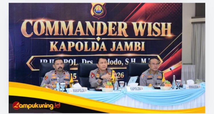 Kapolda Jambi Sampaikan Commander Wish, Tekankan Pelayanan Publik dan Penegakan Hukum Berkeadilan