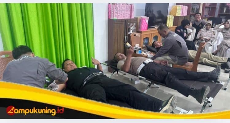 HUT Humas Polri Ke-75, Polres Bungo Gelar Donor Darah