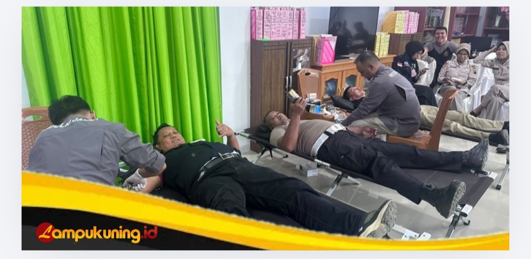 HUT Humas Polri Ke-75, Polres Bungo Gelar Donor Darah